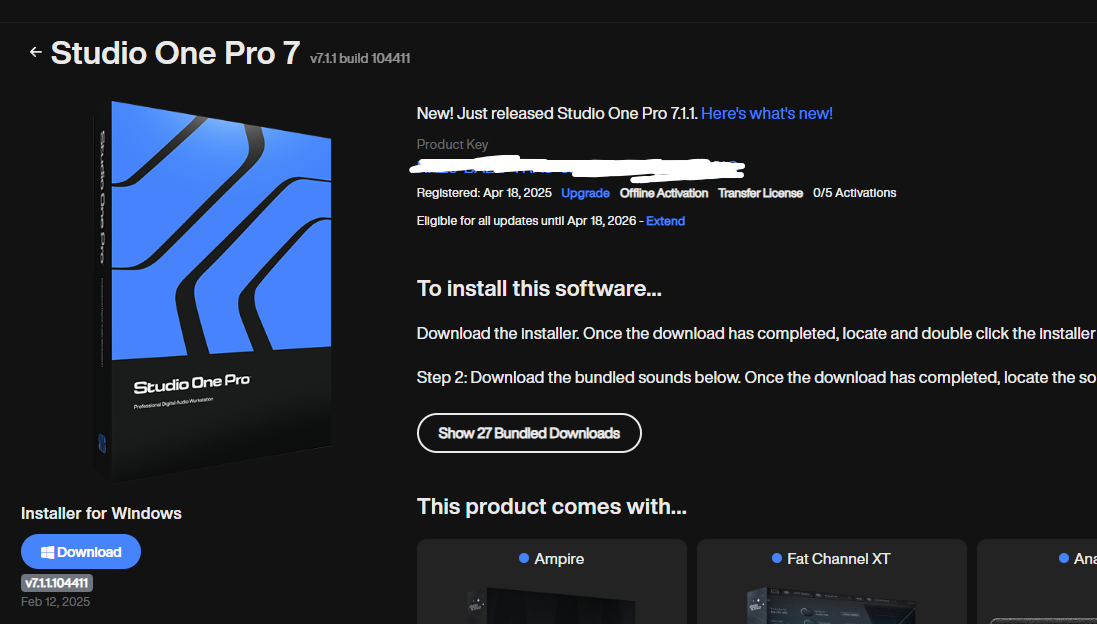 Presonus Studio One 7 Pro (Perpetual)